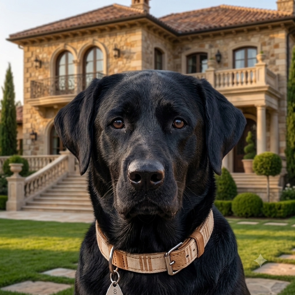 CrazyDogPaul Luxus Hundehalsband PORTOFINO – Mediterraner Vintage-Chic