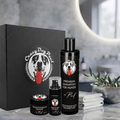 CrazyDogPaul Geschenkbox: START- im schwarzen Geschenkkarton , ideal für Hundegeburtstage!