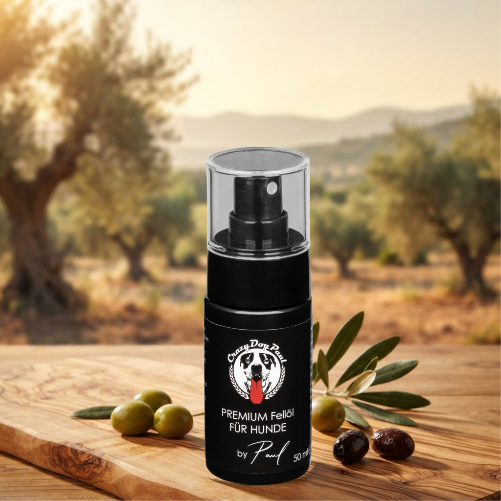 CrazyDogPaul Premium Hunde Fellpflege Spray gegen Zecken & Parasiten – Natürlicher Schutzschild – 50ml