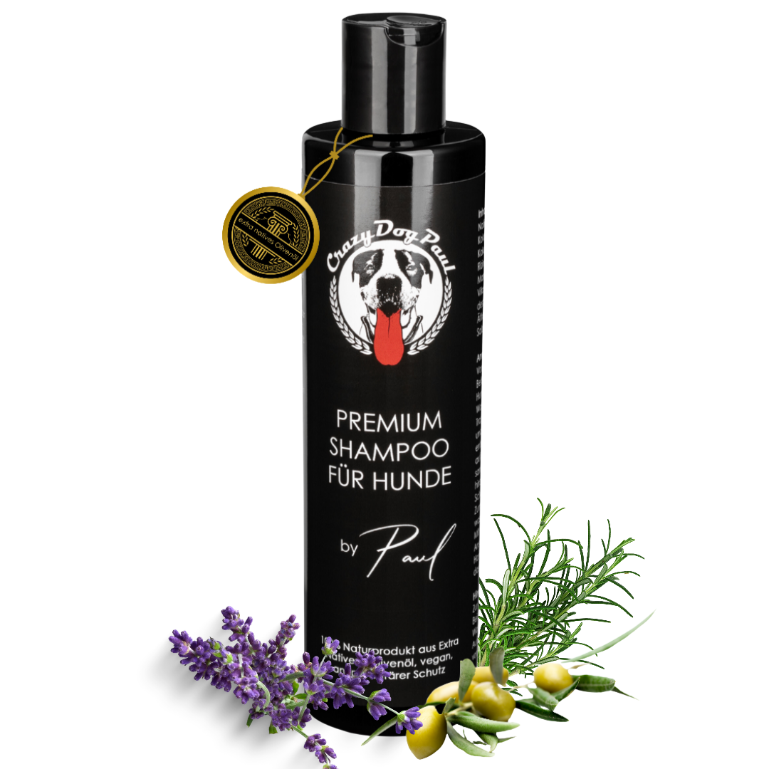 Crazydogpaul Premium Hundeshampoo gegen Juckreiz & Zecken – 100% Natürlich (250ml)