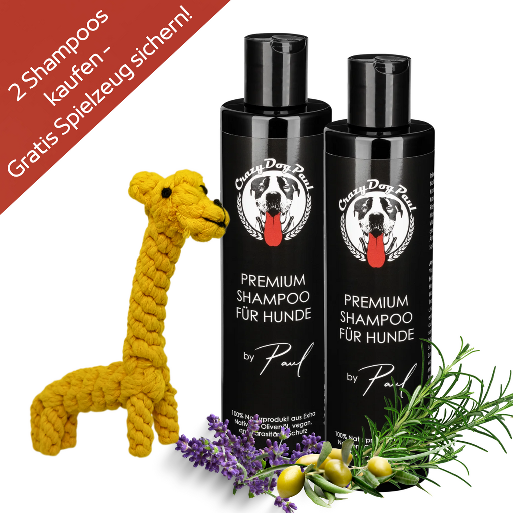 Sensitiv-Set: 2x Hundeshampoo gegen Juckreiz + Gratis Spielzeug