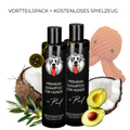 Fellpflege & Wasch-Set: 2x Hundeshampoo + Gratis Spielzeug