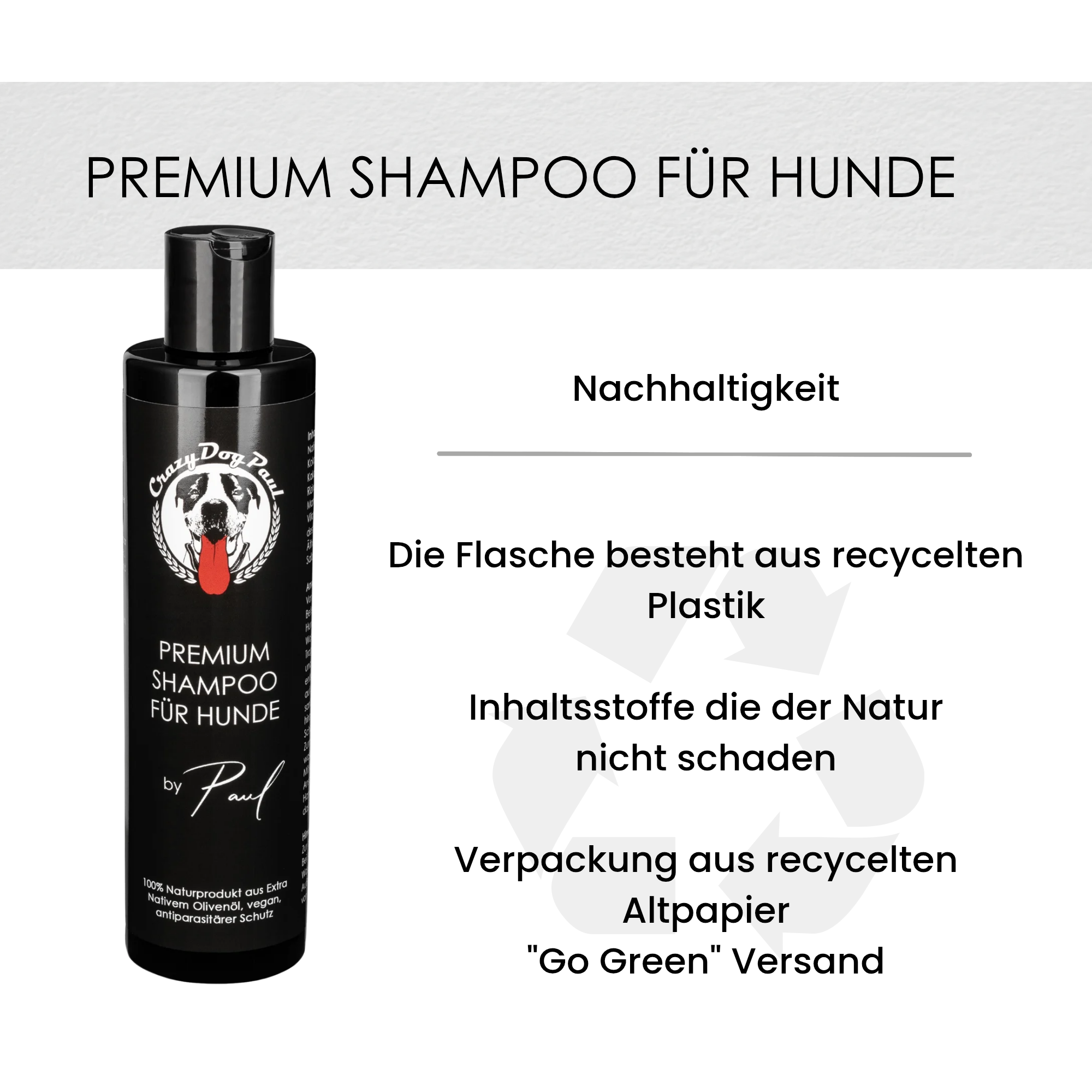 Sensitiv Hundeshampoo gegen Geruch und Juckreiz, Natürliche Fellpflege, ohne Chemie, vegan