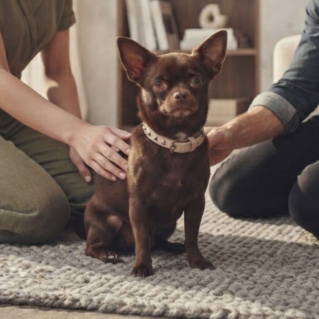 CrazyDogPaul Premium Hundehalsband BRIGHT für kleine Hunde, Breite 2 cm – Luxus-Bullenleder & Swarovski-Steine