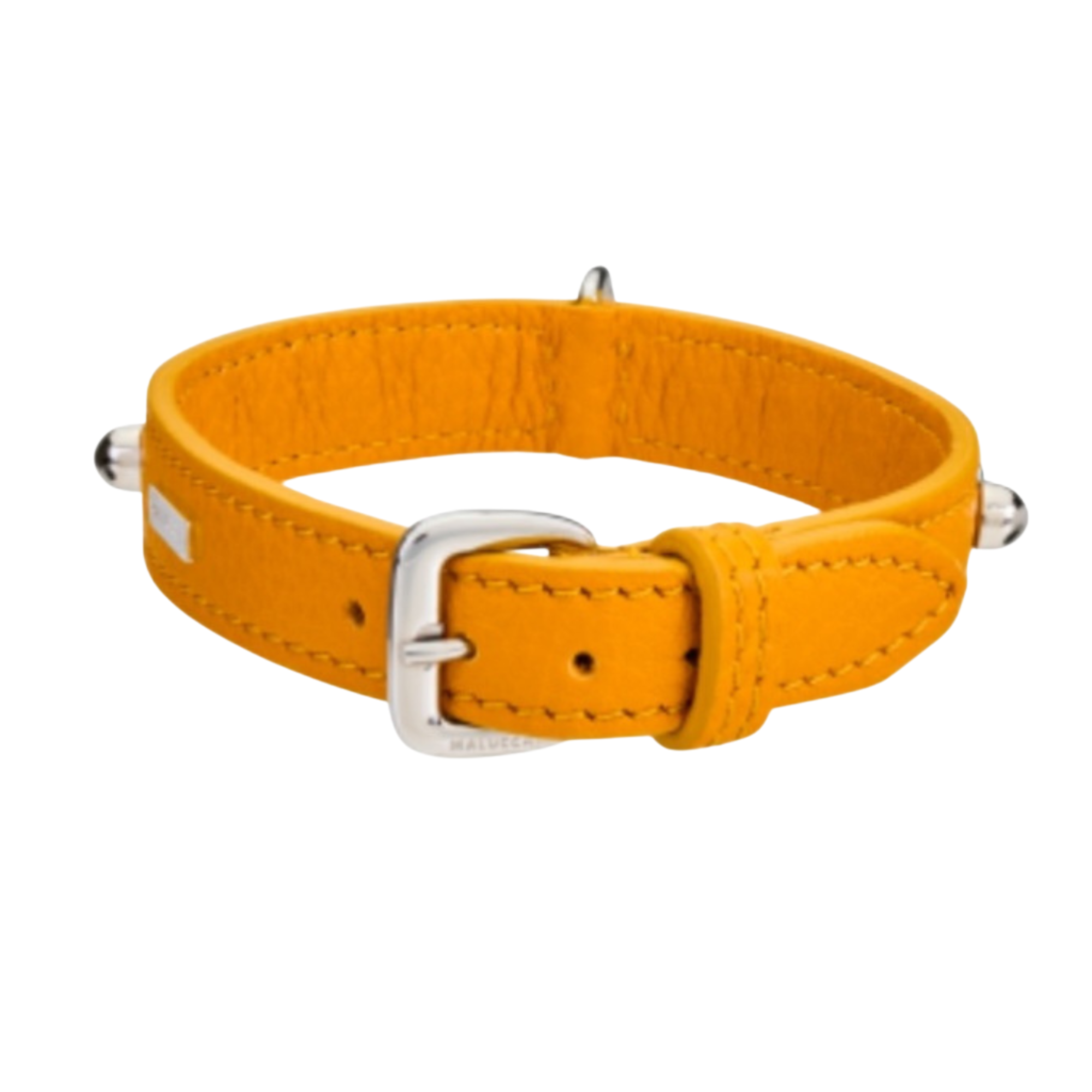 CrazyDogPaul Premium Hundehalsband BRIGHT für kleine Hunde, Breite 2 cm – Luxus-Bullenleder & Swarovski-Steine