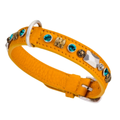 Malucchi Luxus Hundehalsband PETRA – Handgefertigtes Bullenleder & Swarovski | Oberliga für deinen Hund