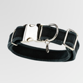 Malucchi Luxus Hundehalsband TRACK stone wash schwarz- strapazierfähiges Baumwoll Halsband im urbanen Look (Kopie)