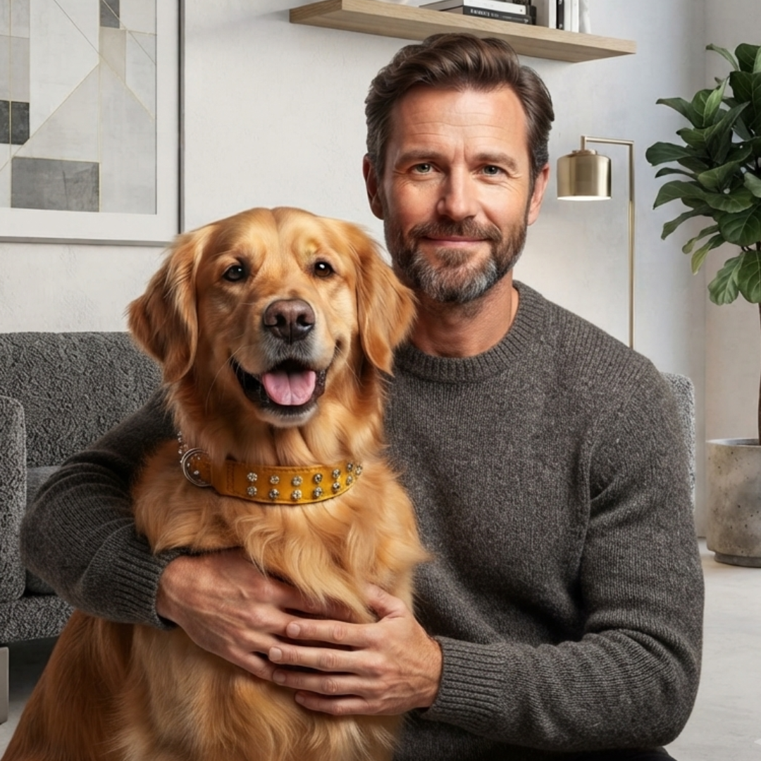 Malucchi Luxus Hundehalsband BULLET – Rock-Chic & Ikonisches Design für mittel große Hunde