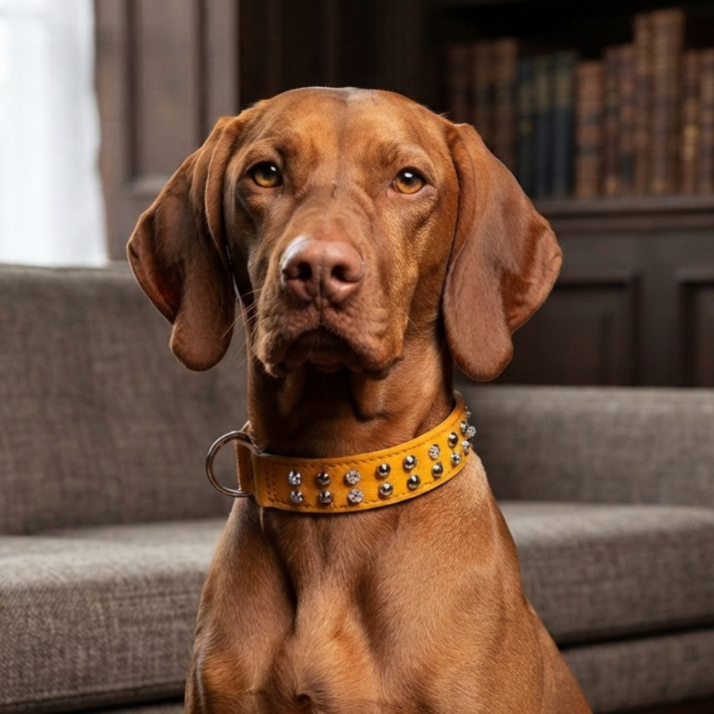 Malucchi Luxus Hundehalsband BULLET – Rock-Chic & Ikonisches Design für mittel große Hunde