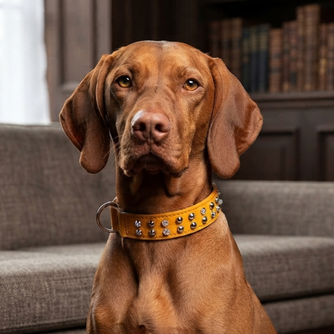 Malucchi Luxus Hundehalsband BULLET – Rock-Chic & Ikonisches Design für mittel große Hunde