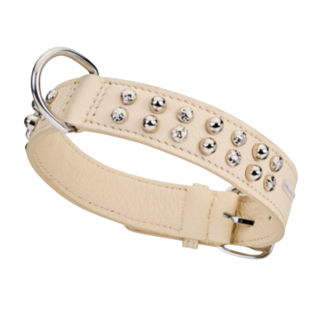 Malucchi Luxus Hundehalsband BULLET – Rock-Chic & Ikonisches Design für mittel große Hunde