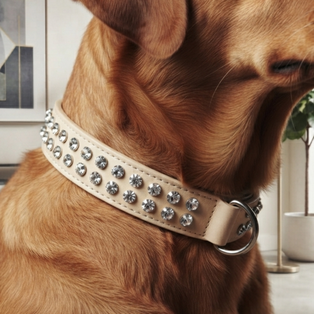 Malucchi Luxus Hundehalsband BULLET – Rock-Chic & Ikonisches Design für mittel große Hunde