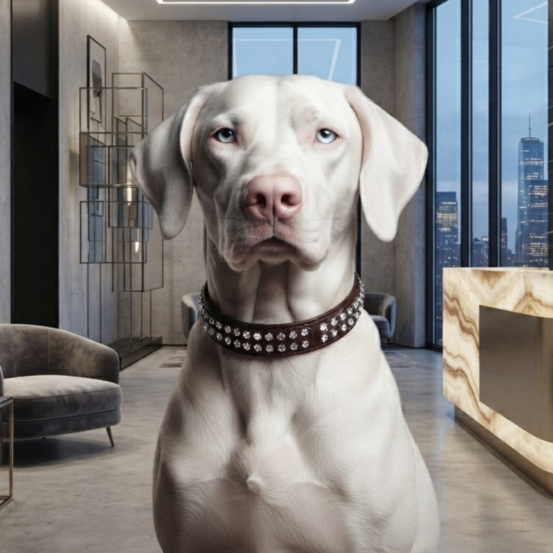 Malucchi Luxus Hundehalsband BULLET – Rock-Chic & Ikonisches Design für mittel große Hunde
