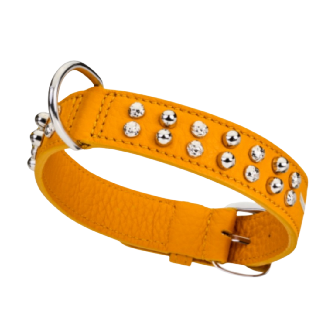 Malucchi Luxus Hundehalsband BULLET – Rock-Chic & Ikonisches Design für mittel große Hunde