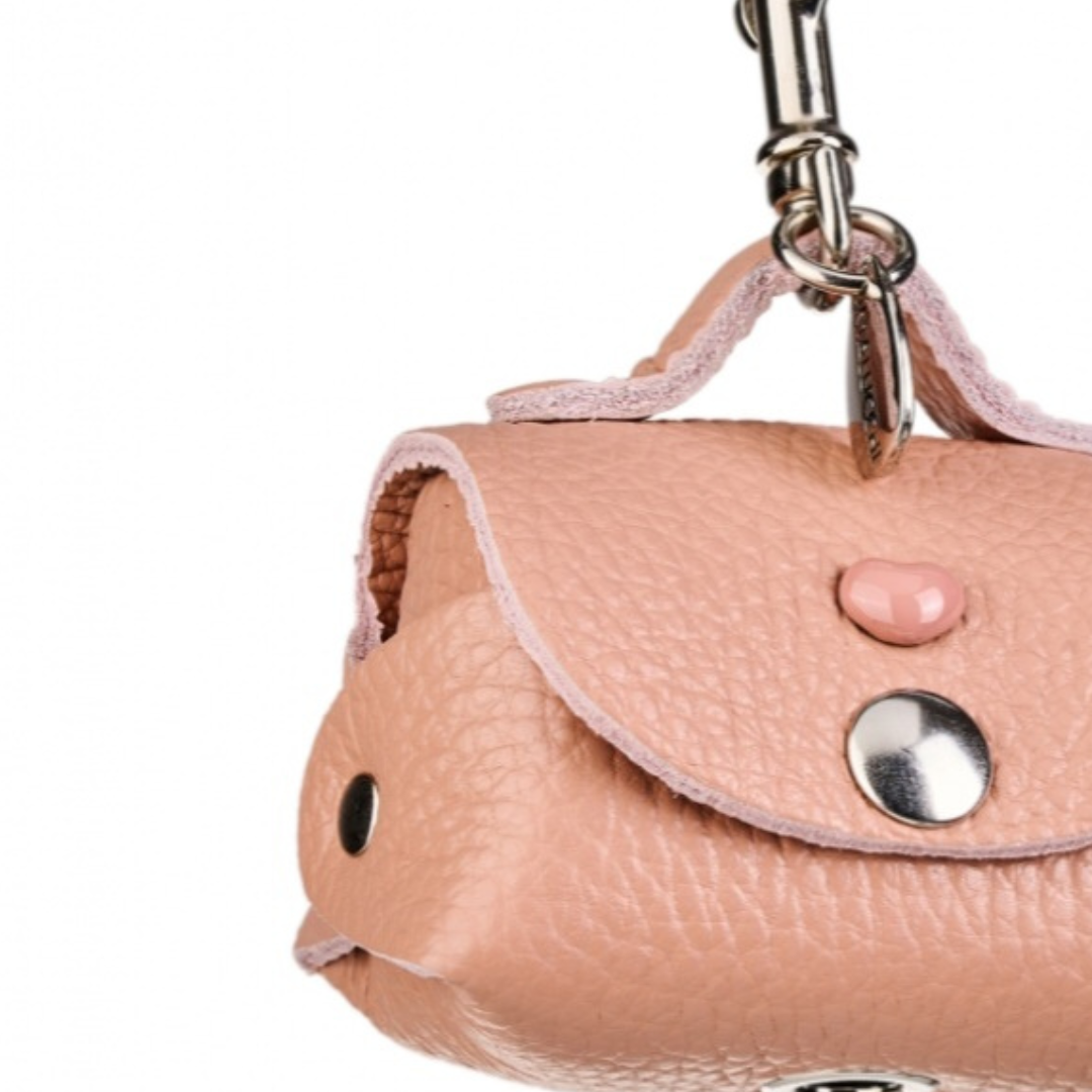 CrazyDogPaul Premium Leder-Kotbeutelspender Le Bebe ROSA - Hundeliebe pur (Kopie)