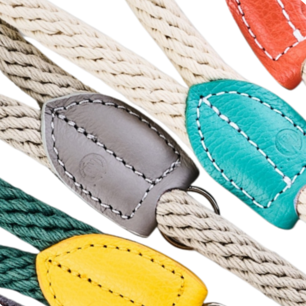 Malucchi Luxus Trainingsleine TREKKER aus Leder & Tau