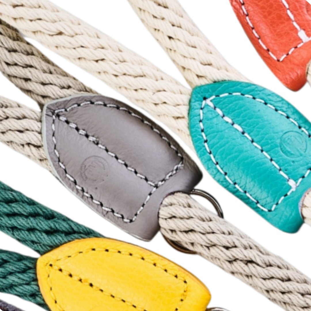 Malucchi Luxus Trainingsleine TREKKER aus Leder & Tau