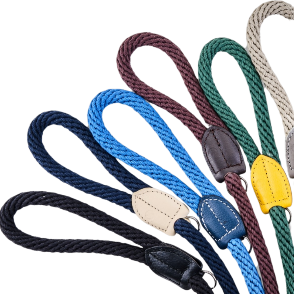Malucchi Luxus Trainingsleine TREKKER aus Leder & Tau