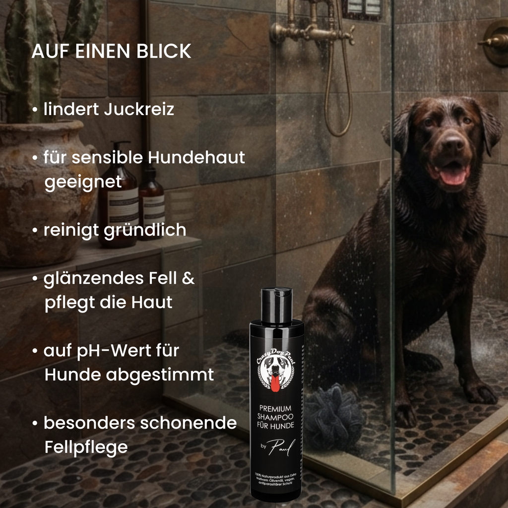 Sensitiv Hundeshampoo gegen Geruch und Juckreiz, Natürliche Fellpflege, ohne Chemie, vegan