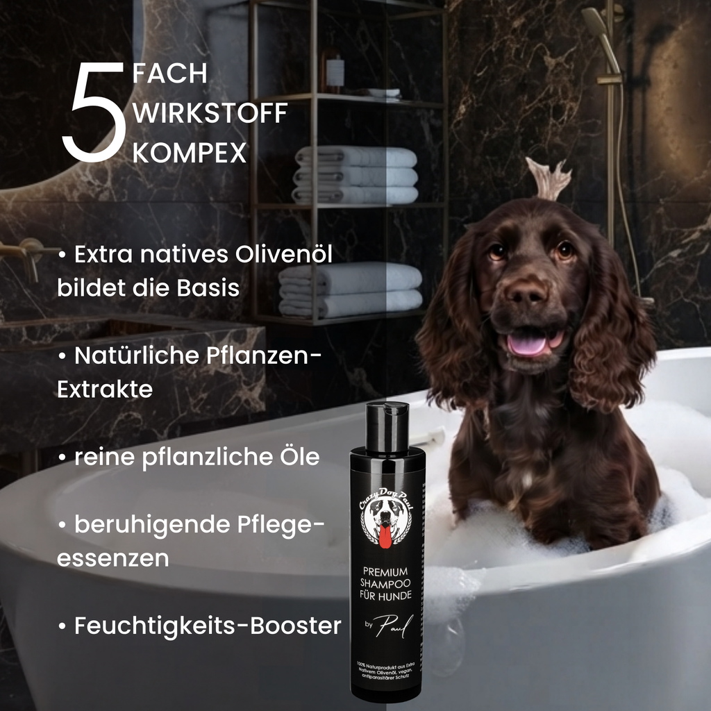 Sensitiv Hundeshampoo gegen Geruch und Juckreiz, Natürliche Fellpflege, ohne Chemie, vegan