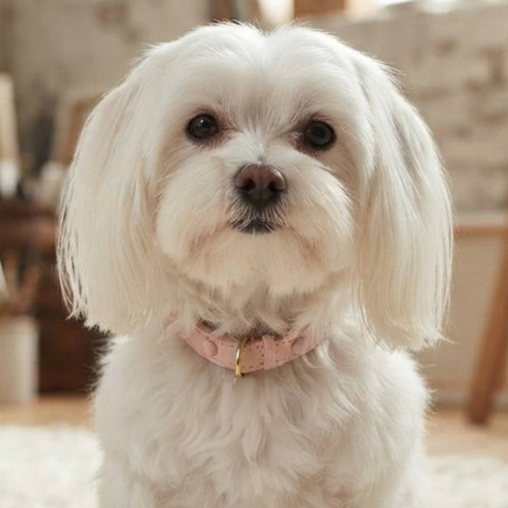 Malucchi Luxus Hundehalsband LE BEBÉ – Rosa - Exklusives Lederhalsband für kleine Hunde (Kopie)