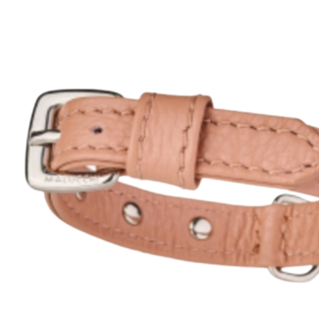 Malucchi Luxus Hundehalsband LE BEBÉ – Rosa - Exklusives Lederhalsband für kleine Hunde (Kopie)