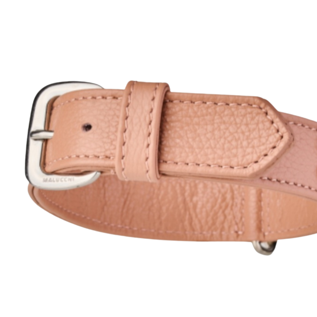 Malucchi Luxus Hundehalsband LE BEBÉ – Rosa - Exklusives Lederhalsband für mittel- und große Hunde (Kopie)