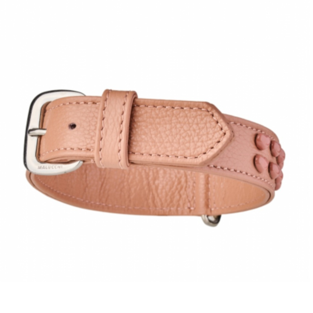 Malucchi Luxus Hundehalsband LE BEBÉ – Rosa - Exklusives Lederhalsband für mittel- und große Hunde (Kopie)