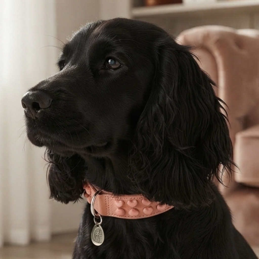 Malucchi Luxus Hundehalsband LE BEBÉ – Rosa - Exklusives Lederhalsband für mittel- und große Hunde (Kopie)