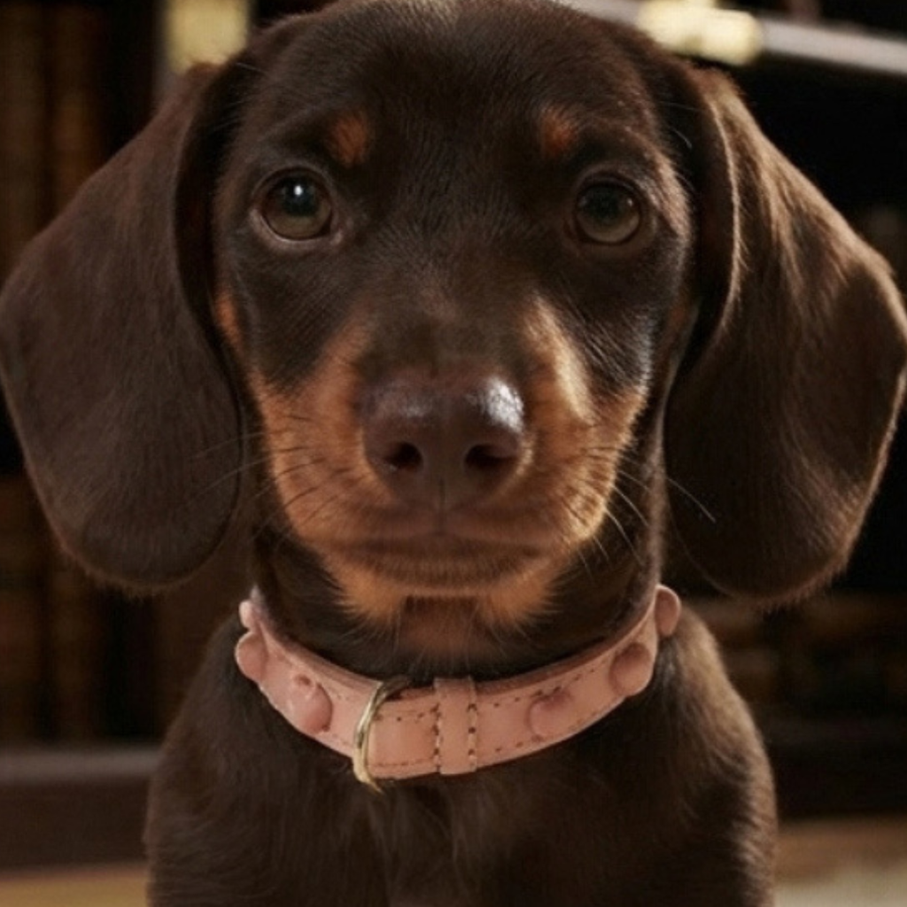 Malucchi Luxus Hundehalsband LE BEBÉ – Rosa - Exklusives Lederhalsband für kleine Hunde (Kopie)