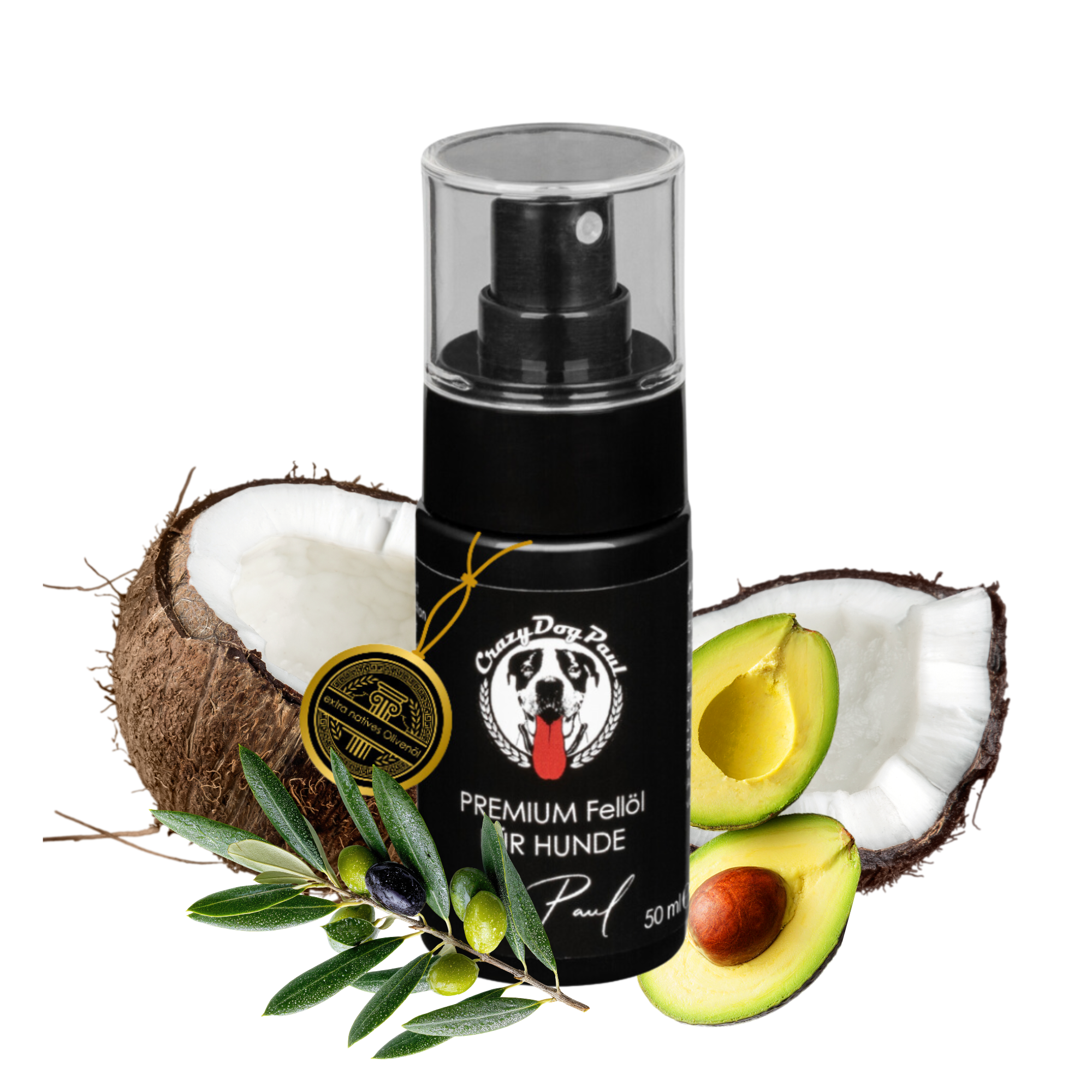 Crazydogpaul Premium Hunde Fellpflege – Natürliches Schutz-Spray gegen Zecken & Parasiten (50ml)