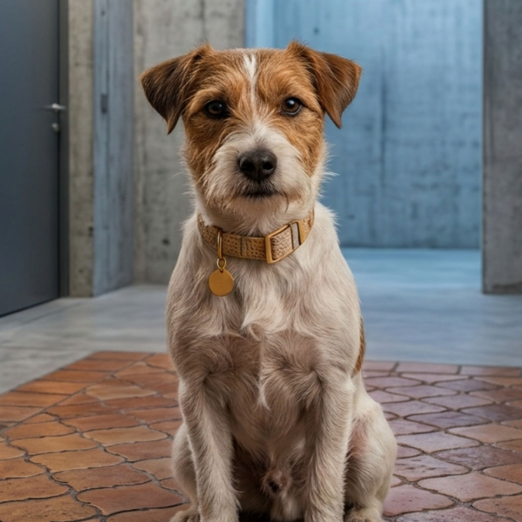 CrazyDogPaul Luxus Hundehalsband PORTOFINO – Mediterraner Vintage-Chic