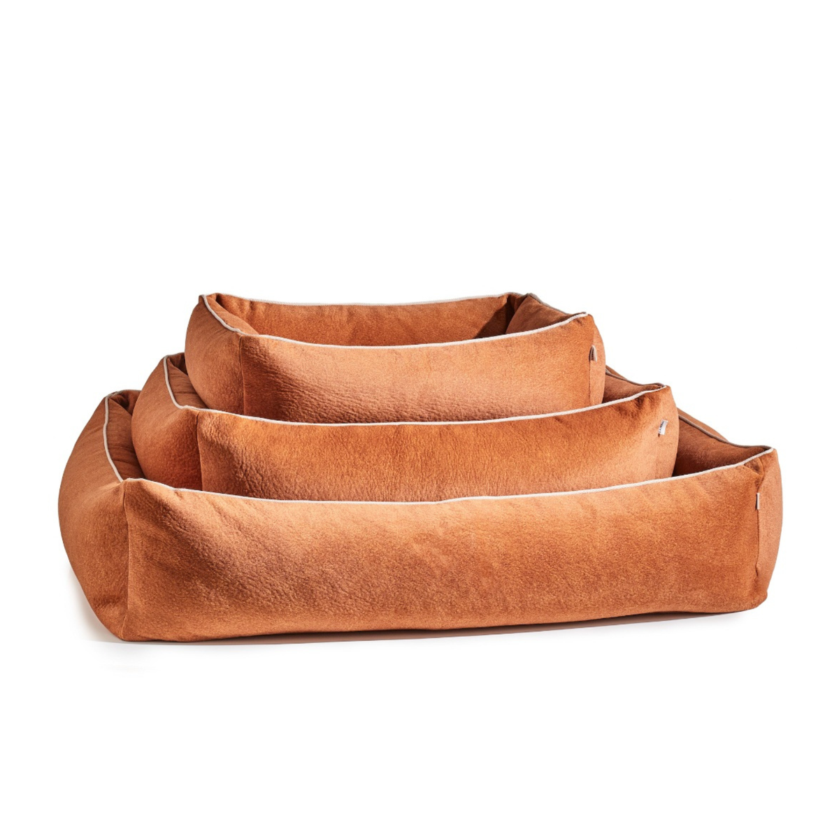 Design-Hundebett - BUFFALO Farbe TERRACOTTA VELVET