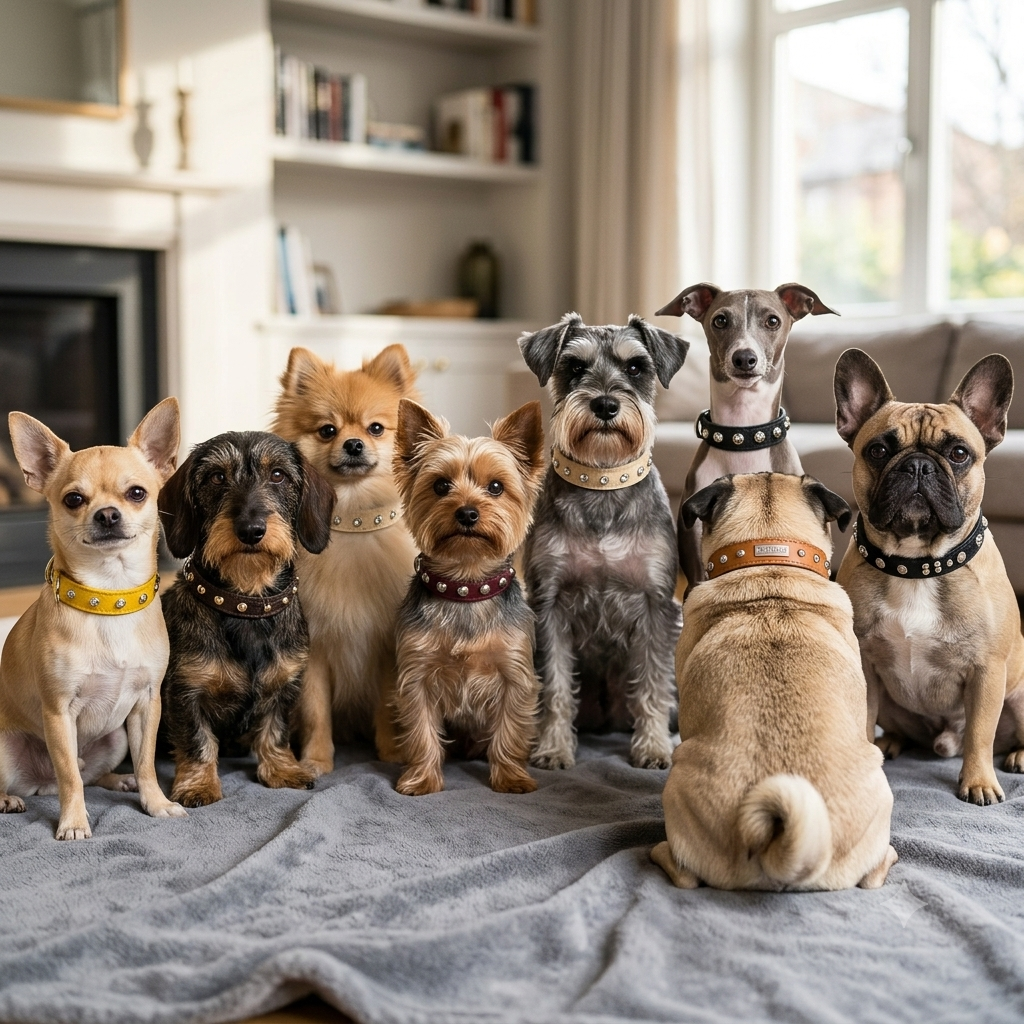 Malucchi Luxus Hundehalsband BULLET – Rock-Chic & Ikonisches Design für kleine Hunde