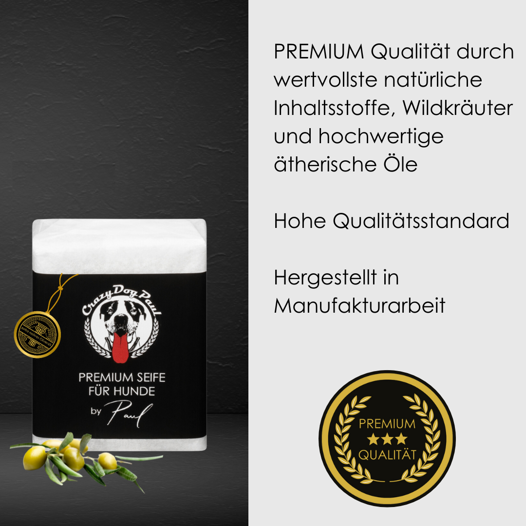 vegane milde Premium Hundeseife crazydogpaul 