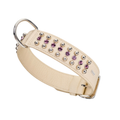 Malucchi Luxus Hundehalsband BRIGHT – 4 cm Statment. Schloß -out. Bright -on.