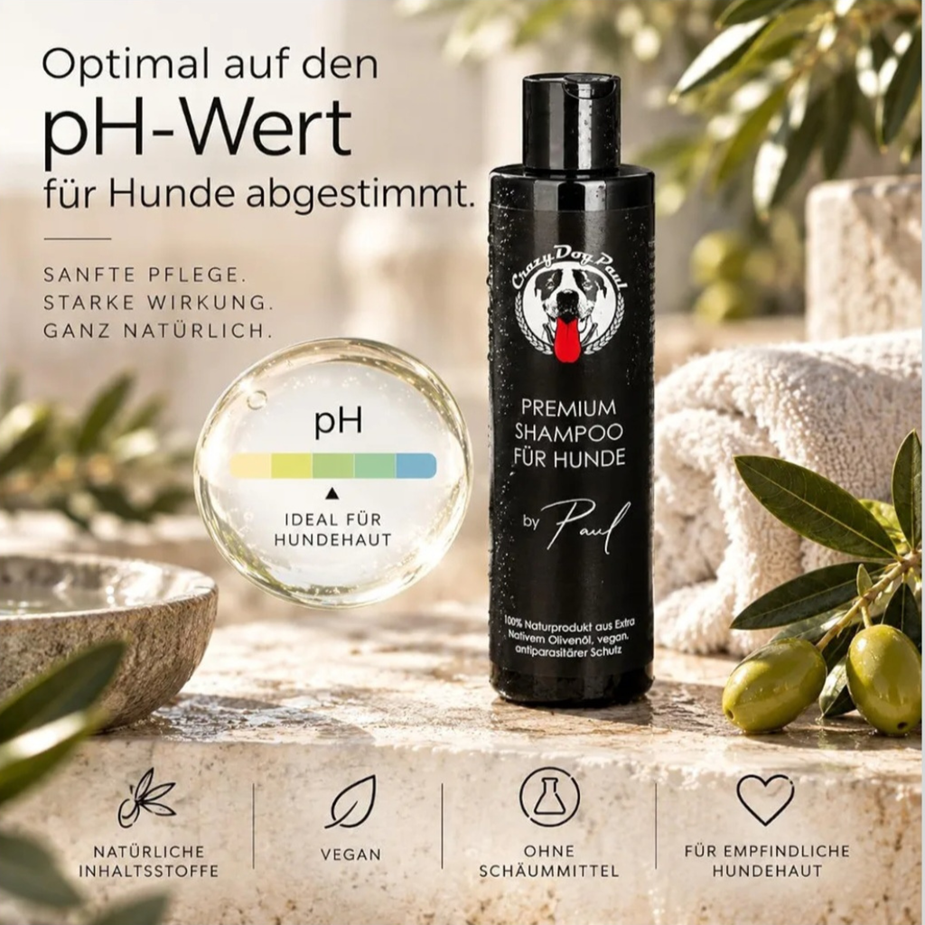 Sensitiv Hundeshampoo gegen Geruch und Juckreiz, Natürliche Fellpflege, ohne Chemie, vegan 250 ml