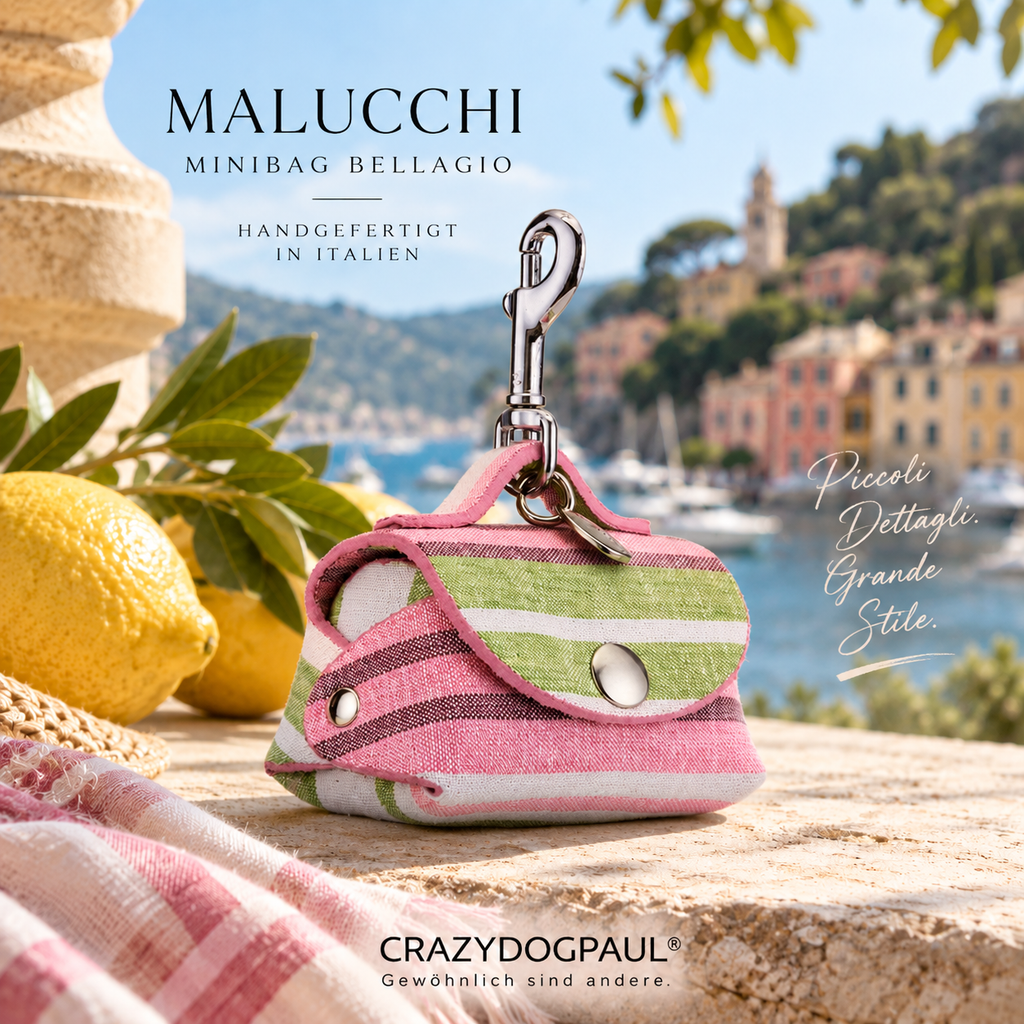 MALUCCHI BELLAGIO. Kleine Tasche. Großer italienischer Auftritt.