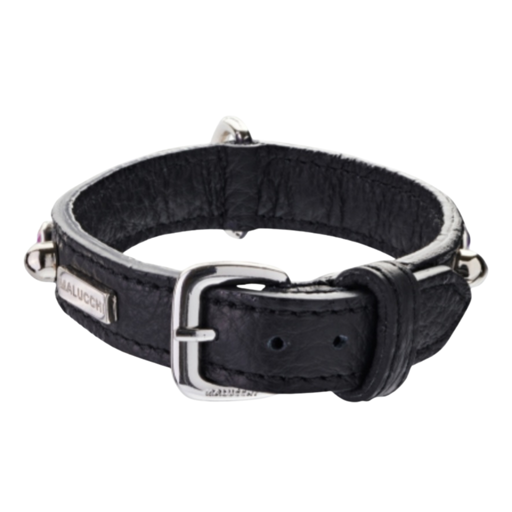 Malucchi Luxus Hundehalsband BULLET – Rock-Chic & Ikonisches Design für kleine Hunde