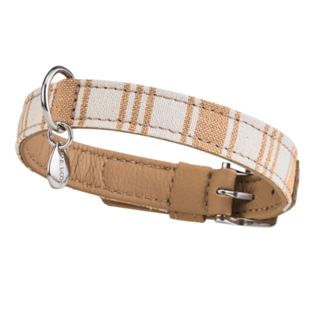 CrazyDogPaul Luxus Hundehalsband PORTOFINO – Mediterraner Vintage-Chic