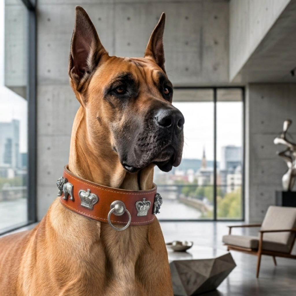 Malucchi Luxus Hundehalsband ROYAL – Handgefertigtes Einzelstück (Sonderanfertigung)